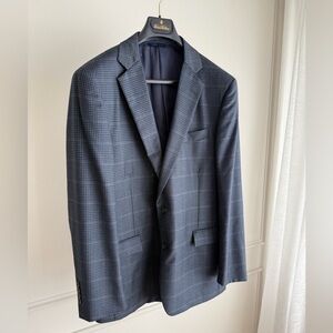 Brooks Brothers Navy Checkered Blazer